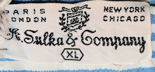 Beachwear, A. Sulka &amp; Company (French, 1893–2002), cotton, American