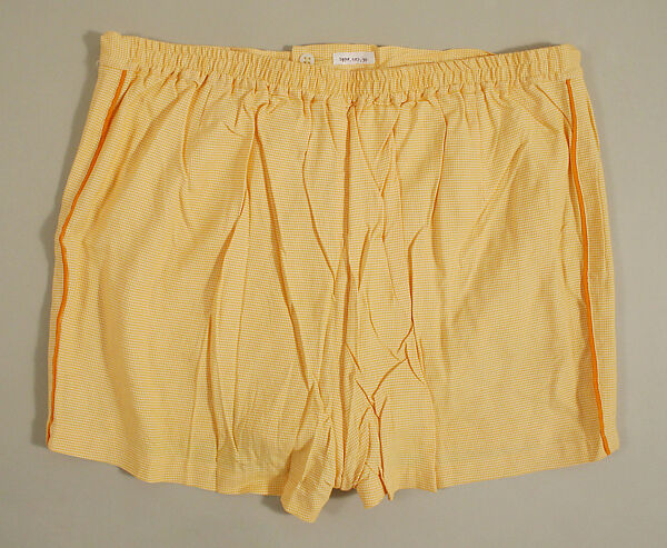 Bathing trunks, cotton, nylon, rubber, American