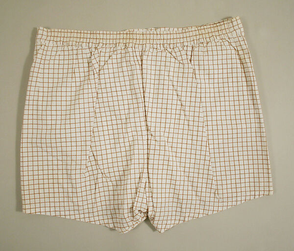 Bathing trunks, cotton, nylon, rubber, American