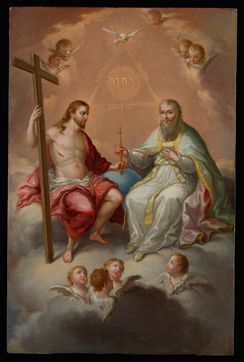 The Trinity, José Campeche (Puerto Rican, 1751–1809), Oil on wood panel