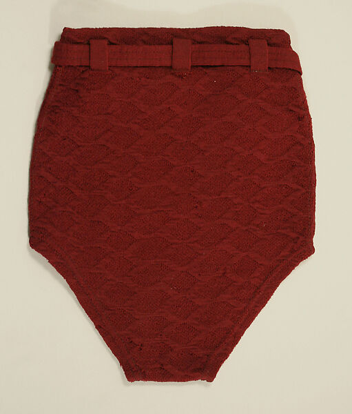 Bathing suit, wool, probably American