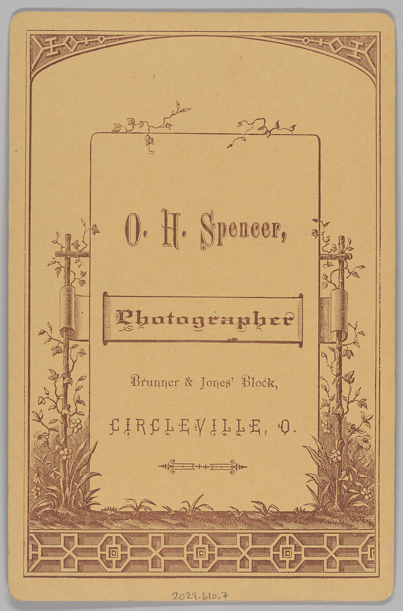[Merchants' Carnival Portrait: Ed Atkinson, Shoemaker, Circleville, Ohio], O. H. Spencer  (American), Albumen silver print