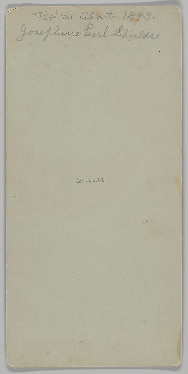 [Merchants' Carnival Portrait: Quaker Meeting House (?)], Unknown, Albumen silver print