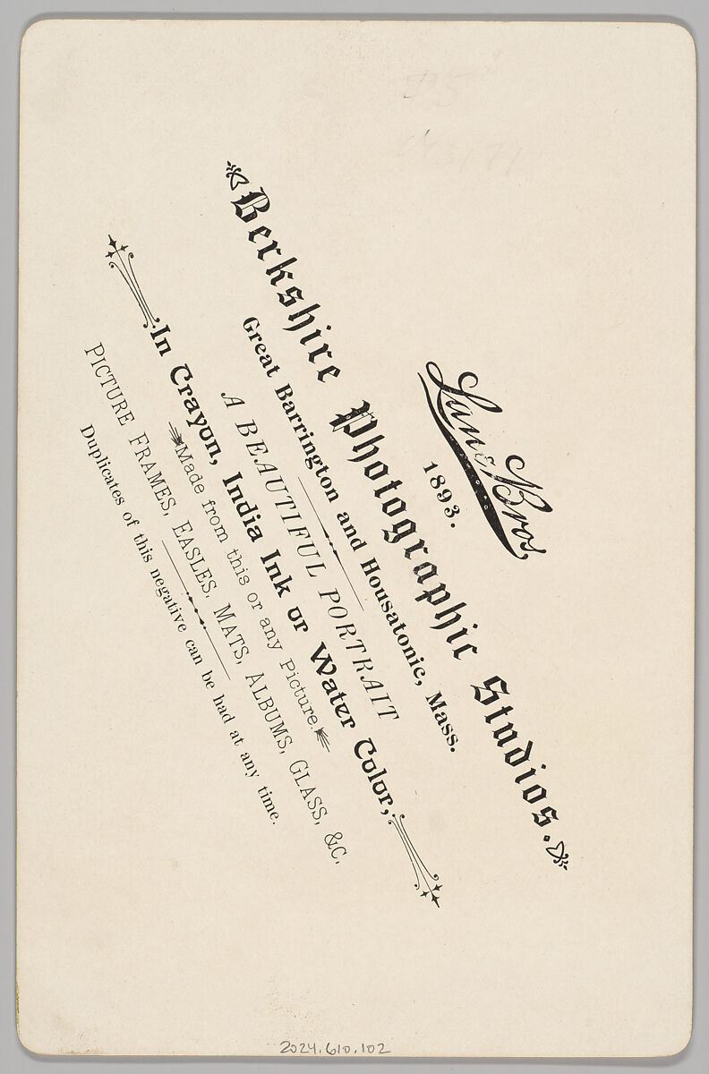 [Merchants' Carnival Portrait: Phenix Insurance Co., Housatonic and Gt. Barrington, Massachusetts], Lane Brothers (American, active 1880s–90s), Albumen silver print