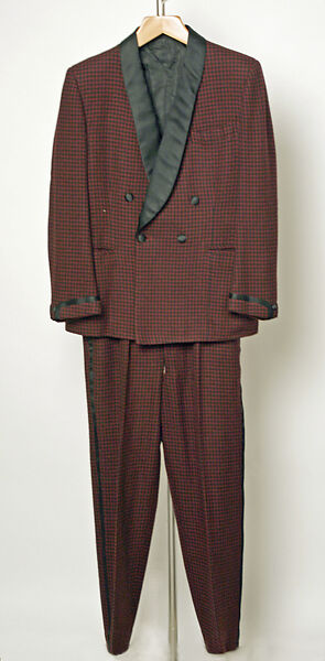 Evening suit, wool, British 