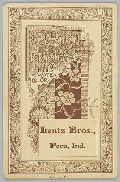 [Merchants' Carnival Portrait: Shirk & Miller, Peru, Indiana], Lentz Bros (American, active 1882–1947), Albumen silver print