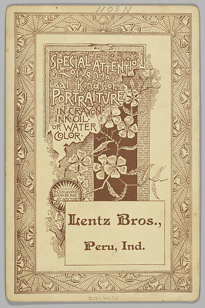 [Merchants' Carnival Portrait: Clothier, Peru, Indiana], Lentz Bros (American, active 1882–1947), Albumen silver print