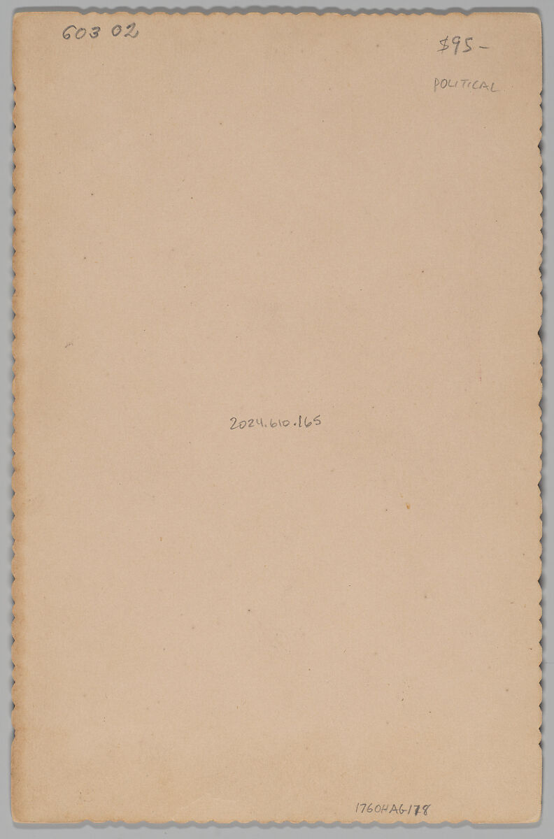 [Merchants' Carnival Portrait: Joseph DeGray (Politican), Marinette, Wisconsin], J. A. Gault &amp; C. A. Lind  (American, active 1880s–1890s), Albumen silver print