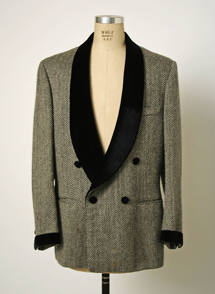 Evening jacket, wool, cotton, American 