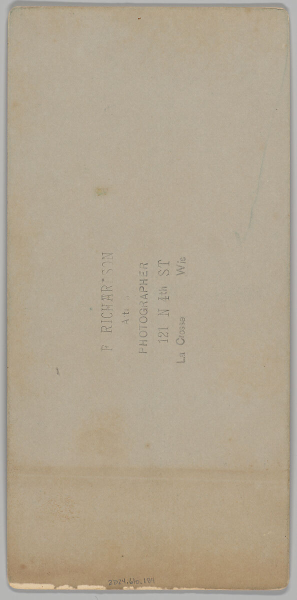 [Merchants' Carnival Portrait: M. Guenther Fine Candy, La Cross, Wisconsin], F. Richardson (American, active 1880s–1890s), Albumen silver print