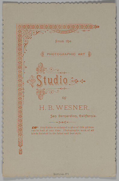 [Merchants' Carnival Portrait: Mettler's Hardware, San Bernardino, California], Henry Beecher Wesner (American, 1853–1932), Albumen silver print