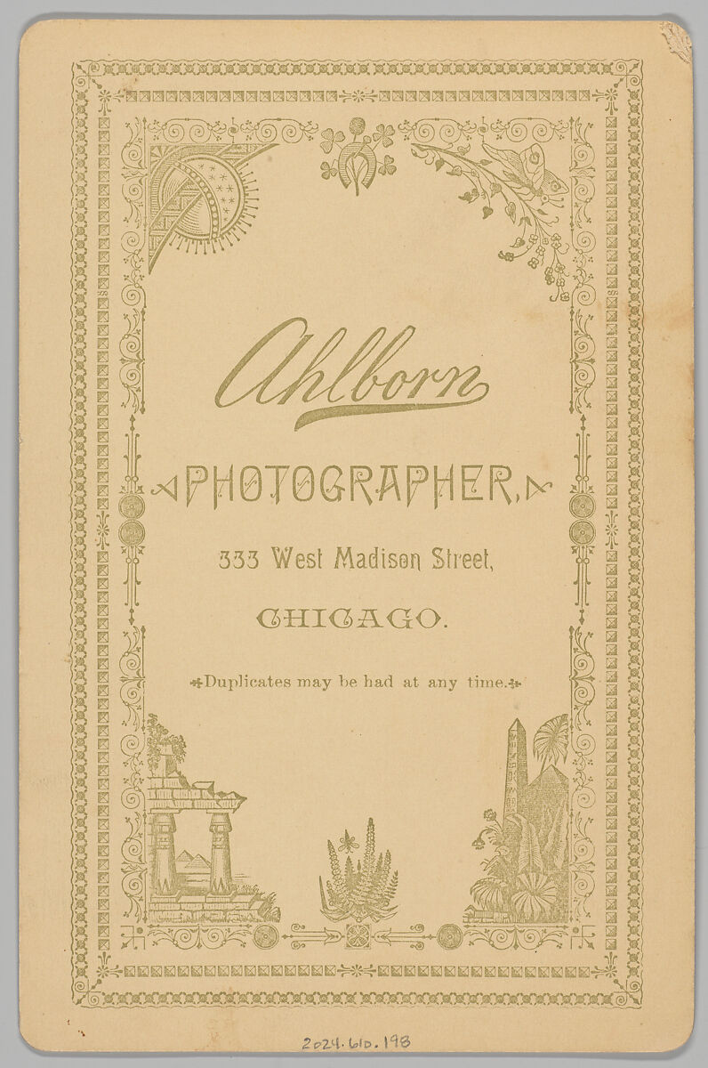 [Three Women], Ahlborn (American, active 1880s–1890s), Albumen silver print