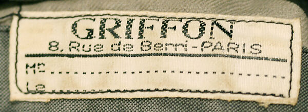 Suit, Griffon, wool, French