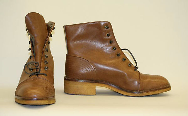 Ensemble, Carlo Palazzi, Inc., wool, cotton, plastic, leather, rubber, Italian