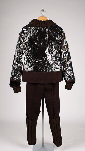 Ensemble, Carlo Palazzi, Inc., wool, cotton, plastic, leather, rubber, Italian