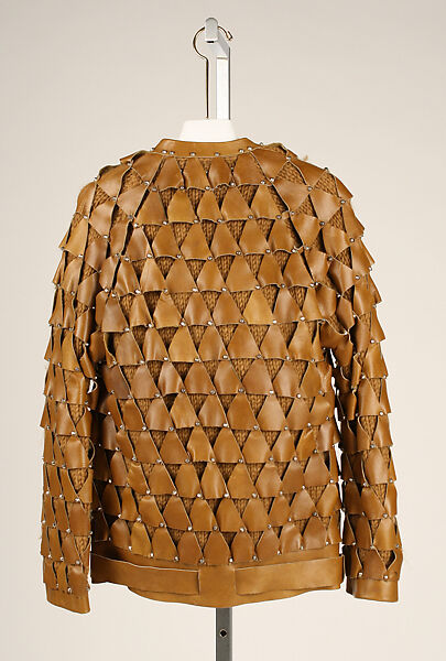 Coat, leather, metal, wool, American or European