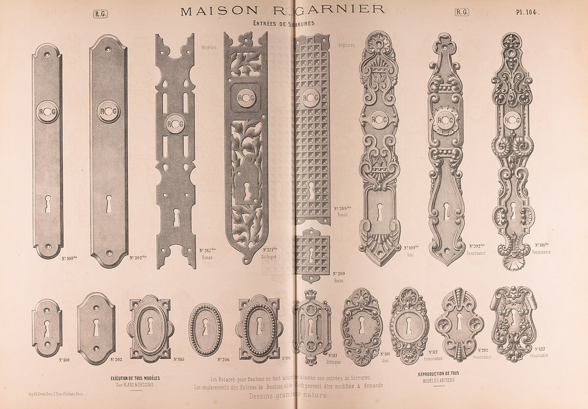Maison R. Garnier, Brun-Cottan frères successeurs ... Paris : cuivrerie et serrurerie artistiques .., Maison R. Garnier (French, born 1832)