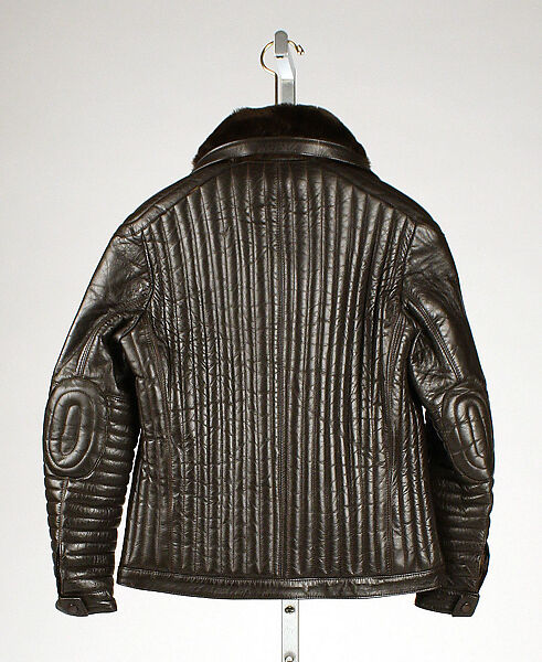 Jacket, Daniel Hechter (French, born 1938), leather, synthetic fiber, plastic, French