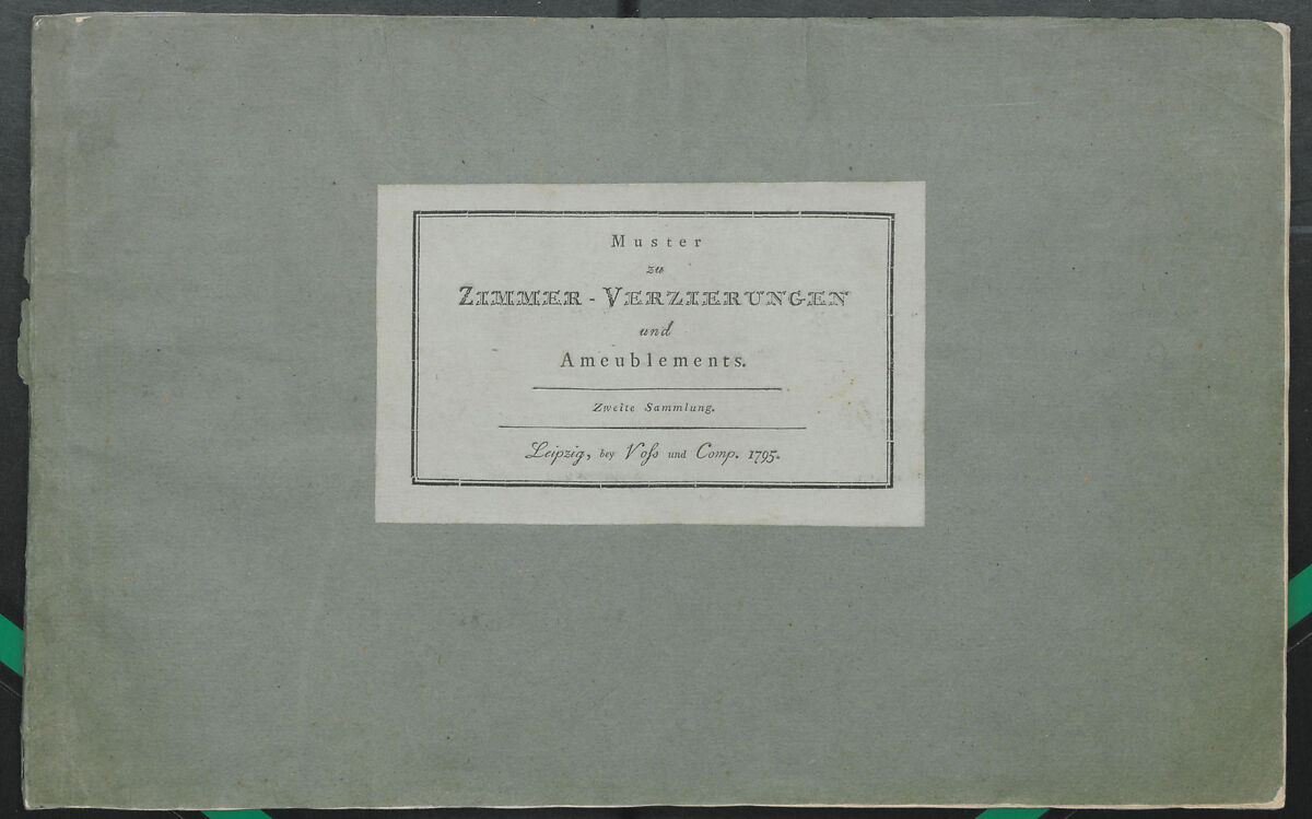 Muster zu Zimmer-Verzierungen und Ameublements, Voss und compagnie
