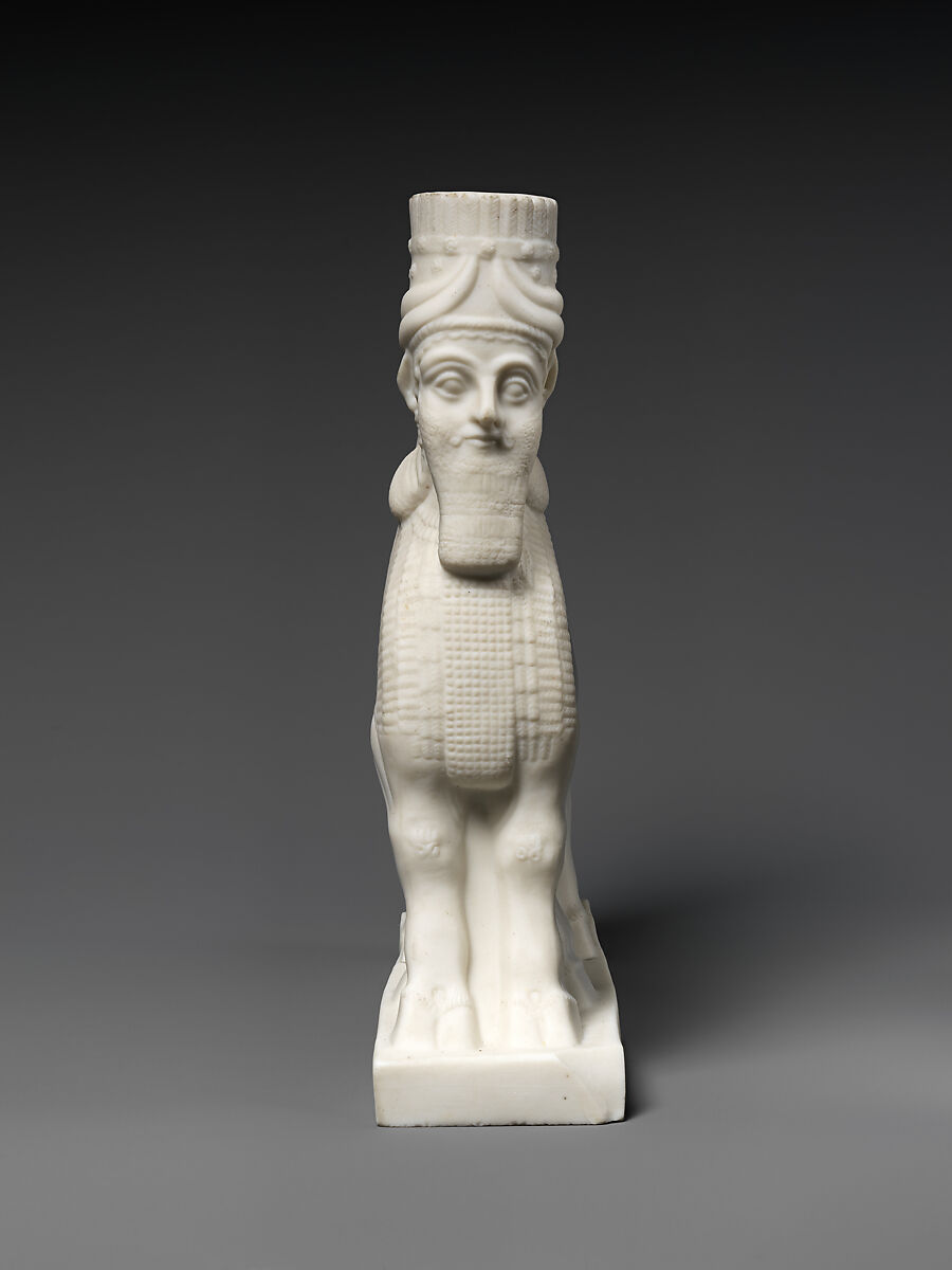 Human-headed winged lion and bull, Unglazed porcelain (Parian ware), British