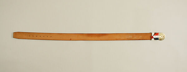 Belt, leather, metal, American