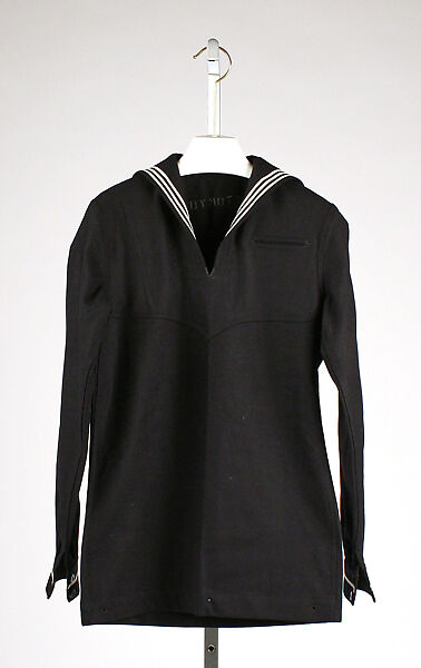 Middy blouse, wool, cotton, American 