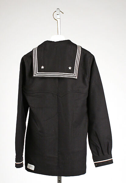 Middy blouse, wool, cotton, American