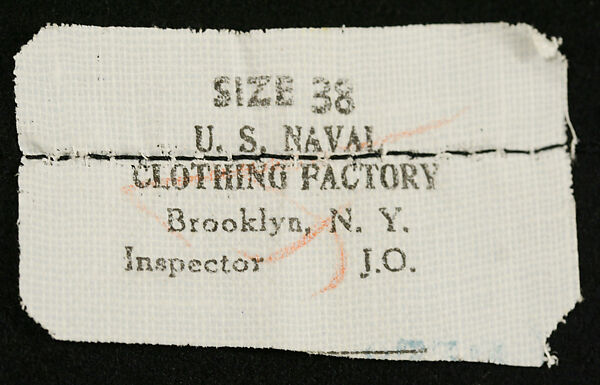 Middy blouse, wool, cotton, American