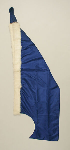 Hood, silk, fur, British