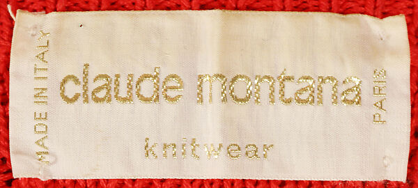 Ensemble, (a) Claude Montana (French, 1949–2024), cotton, metal, leather, rayon, European