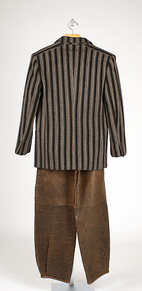 Ensemble, Giorgio Armani (Italian, founded 1974), wool, alpaca, leather, Italian