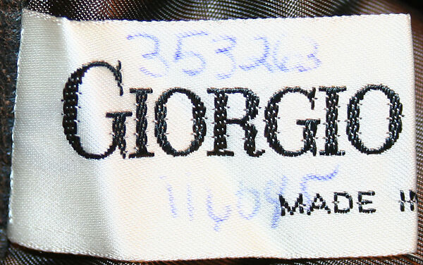 Ensemble, Giorgio Armani (Italian, founded 1974), wool, alpaca, leather, Italian