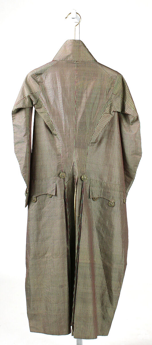 Coat, silk, cotton, linen, probably French