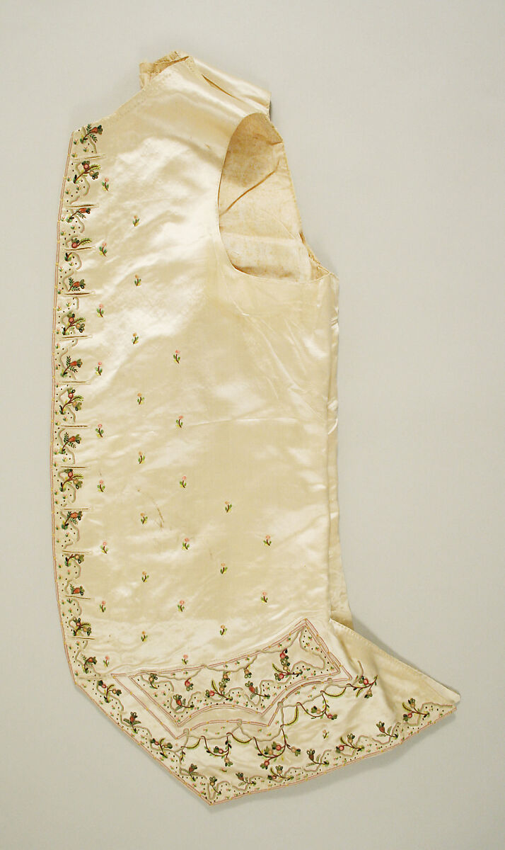 Suit, silk, probably French