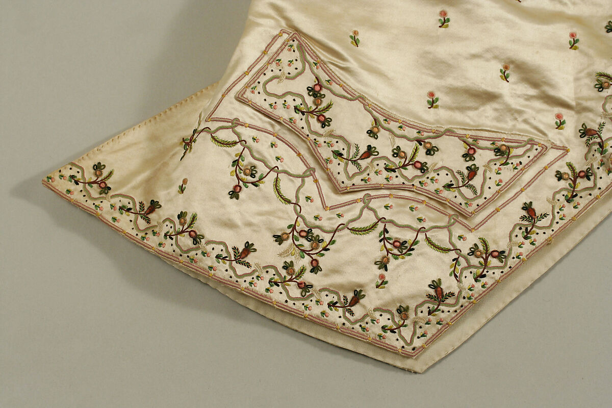 Suit, silk, probably French