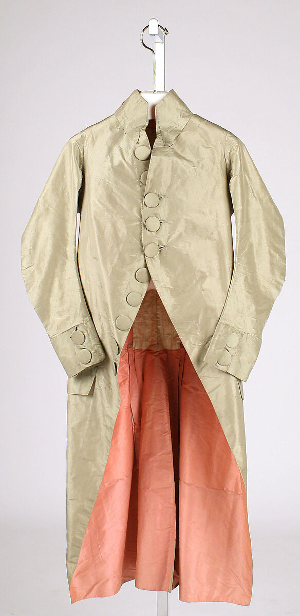 Frock coat, silk, linen, French 