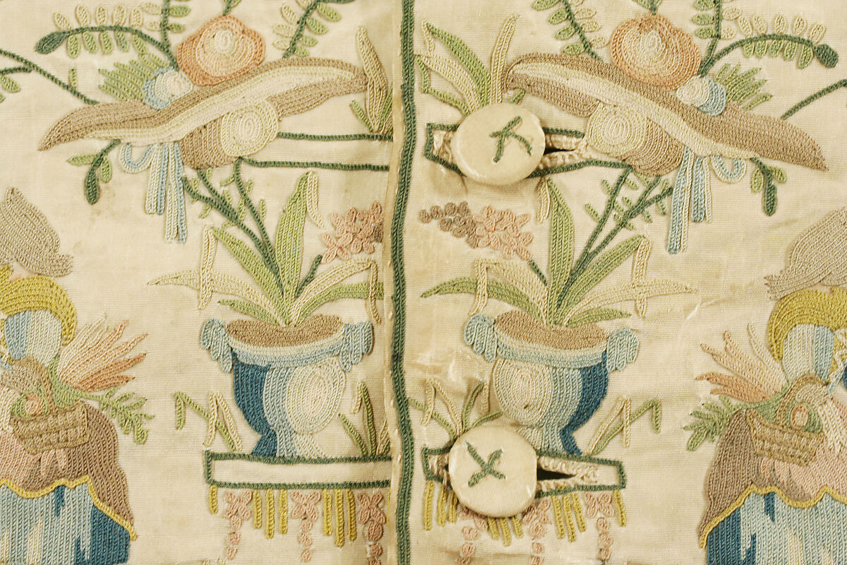 Waistcoat, silk, French