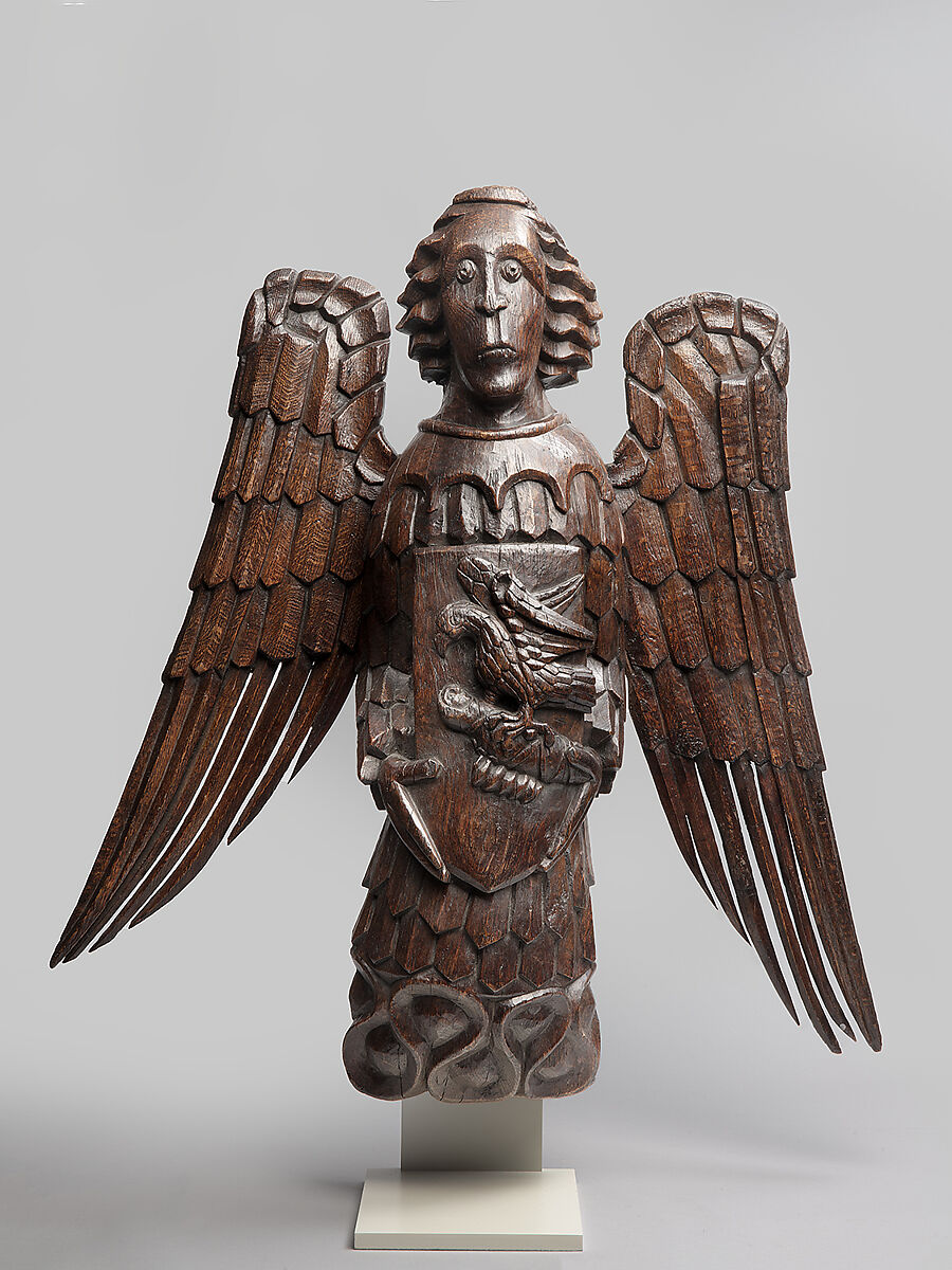 Roof Angel with the Stanley Crest, Oak, British 