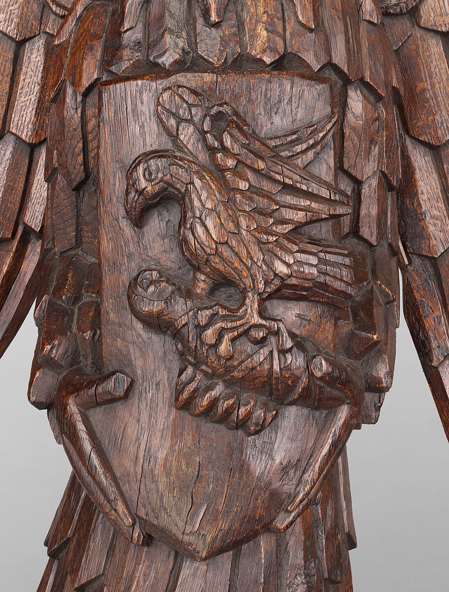 Roof Angel with the Stanley Crest, Oak, British