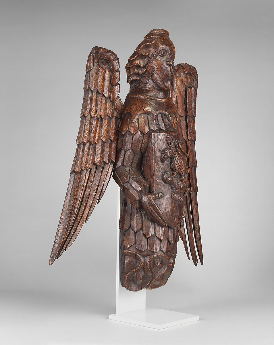 Roof Angel with the Stanley Crest, Oak, British