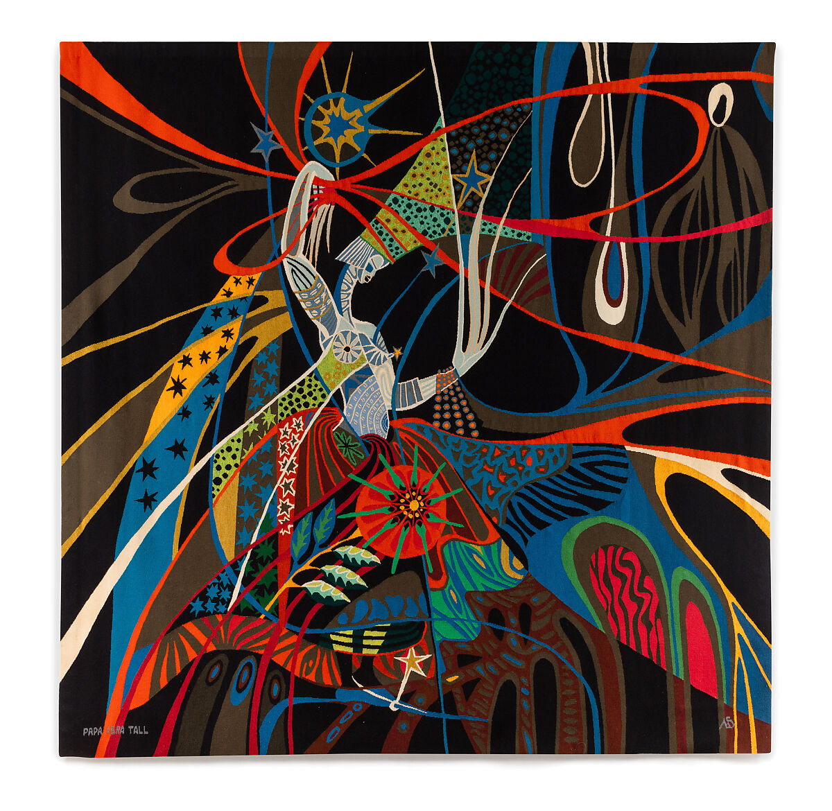 La semeuse d’étoiles, éd. 5/8, Papa Ibra Tall (Senegalese, 1935–2015), Cotton (warp), wool (weft), and other unidentified fibers, Senegalese 