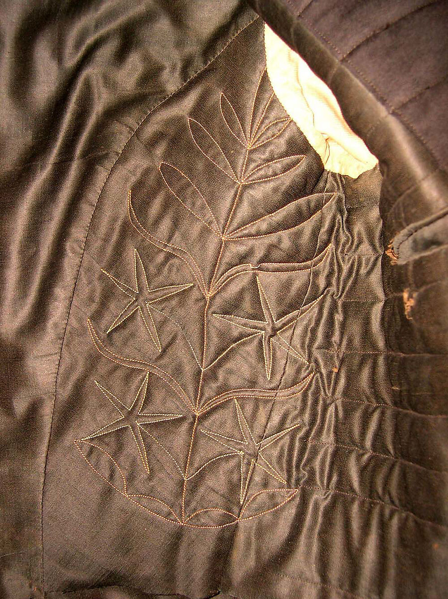 Wedding ensemble, (a) wool
(b) silk, American or European