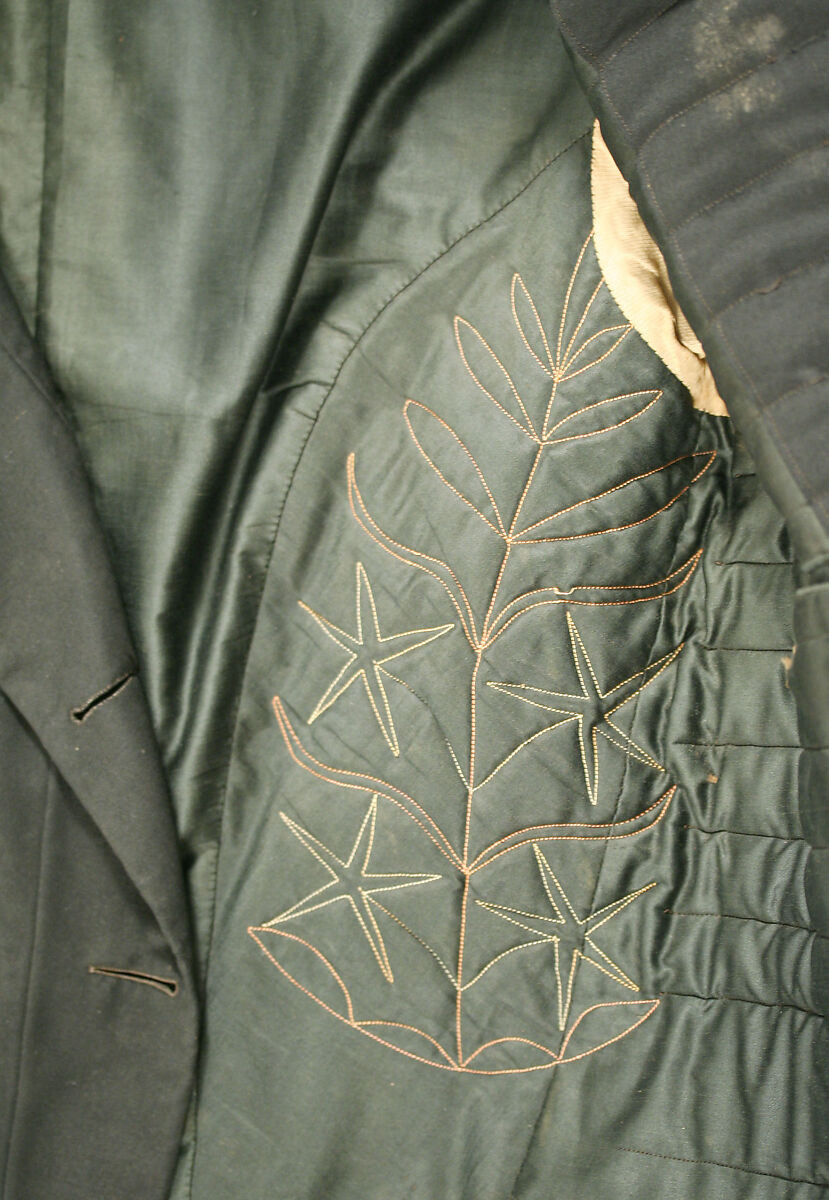 Wedding ensemble, (a) wool
(b) silk, American or European