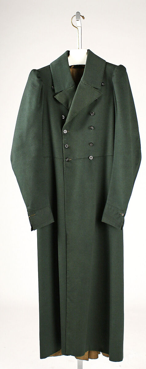 Overcoat, wool, probably American 