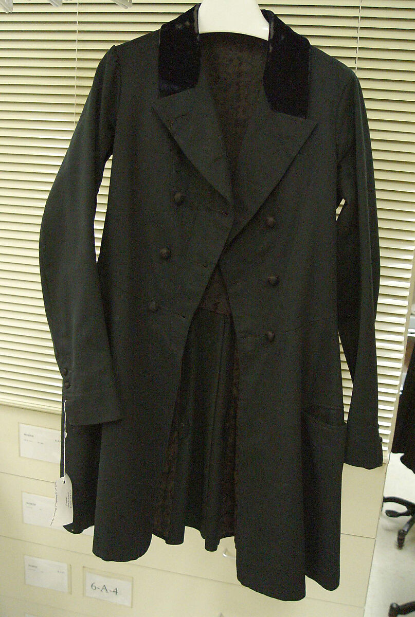 Frock coat, wool, American