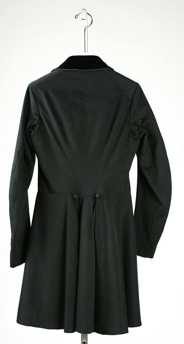 Frock coat, wool, American
