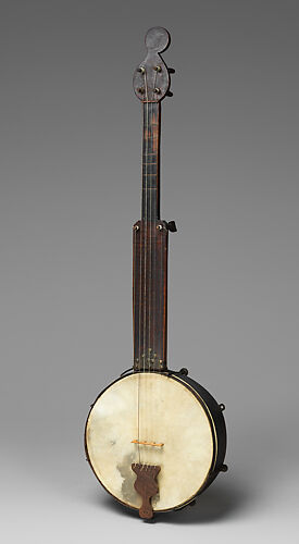 Fretted banjo with two short strings