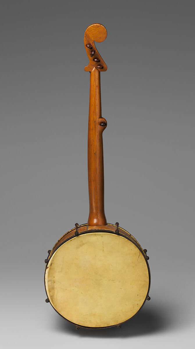 Double head fretless banjo, Various woods, metal hardware, calfskin head, calf gut strings , American 