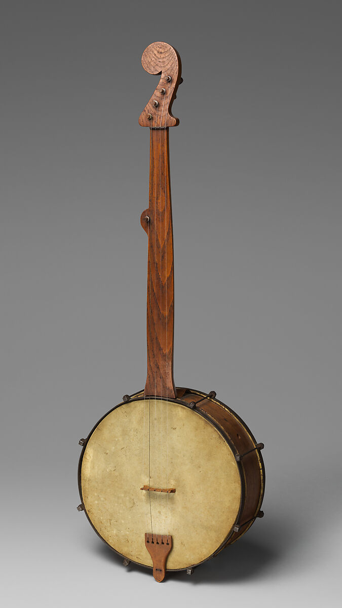 Double head fretless banjo, Various woods, metal hardware, calfskin head, calf gut strings , American
