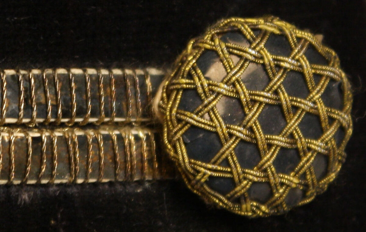 Waistcoat, silk, metal, British